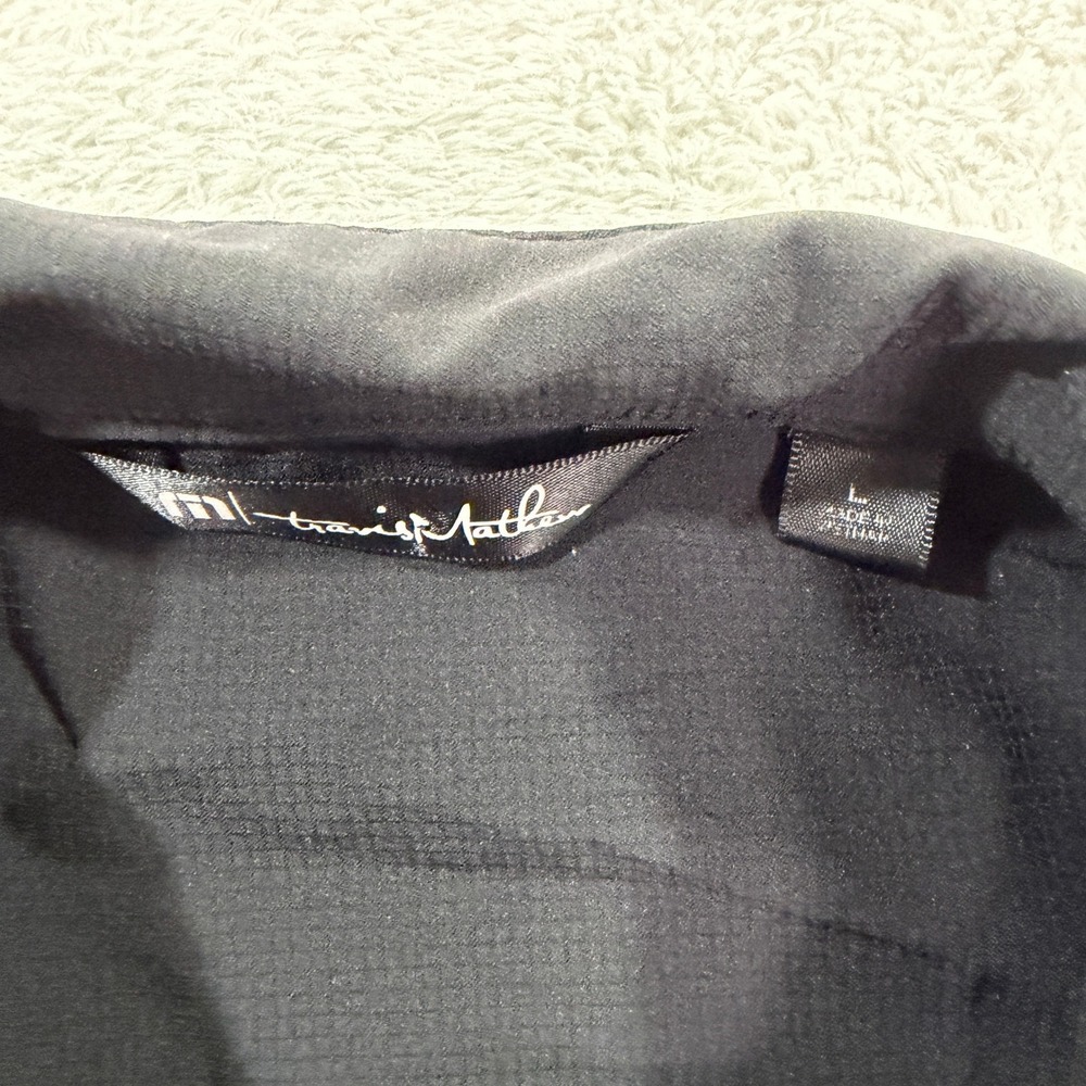 Travis Mathew Mens Large Full Zip Jacket Black Lightweight Stretch Golf Active - Picture 3 of 10